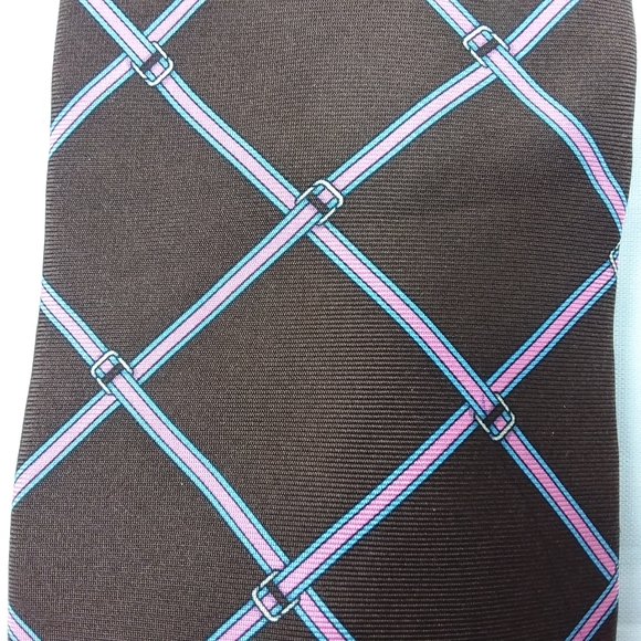 Brooks Brothers Necktie Silk USA Made Brown Pink - Picture 4 of 7
